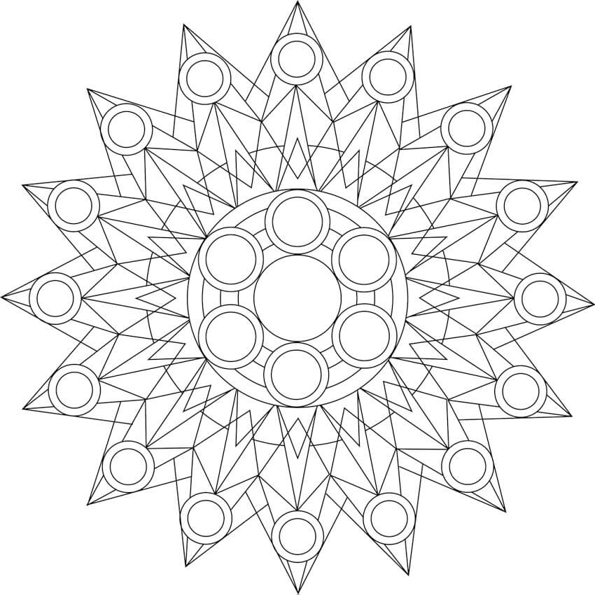 Cool Kaleidoscope Coloring Page