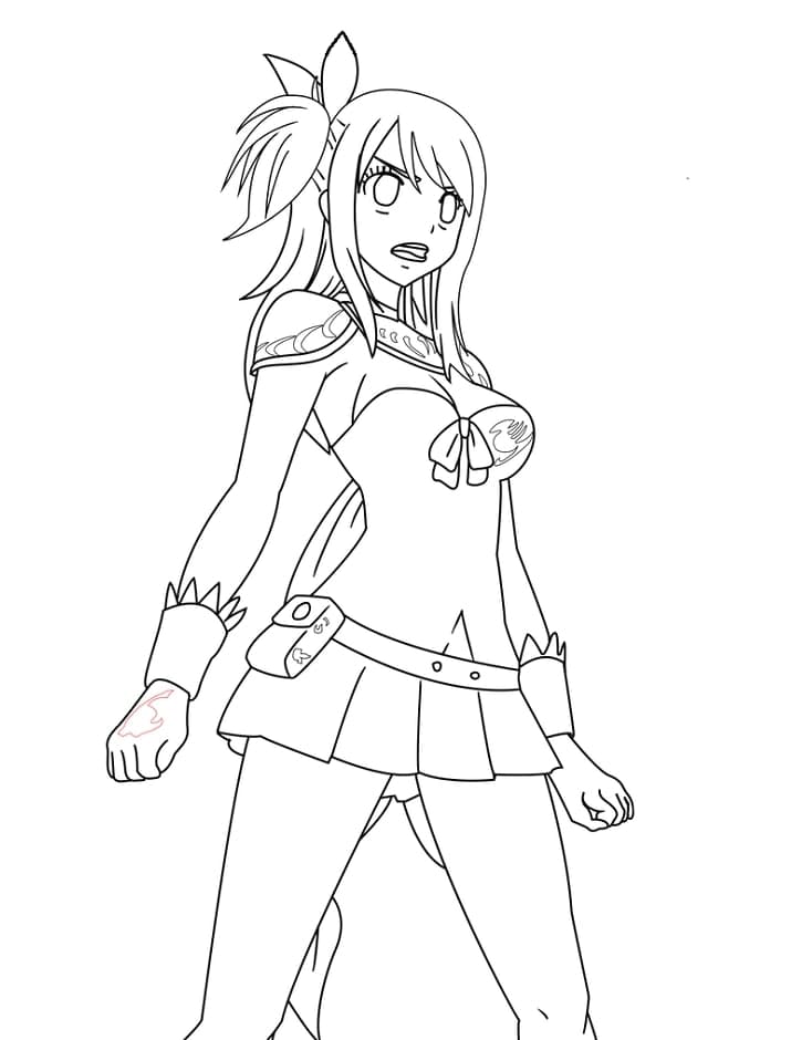 Cool Lucy Heartfilia Coloring Page