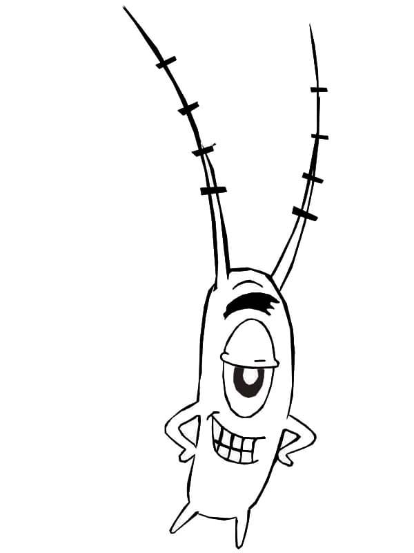 Cool Plankton Coloring Page