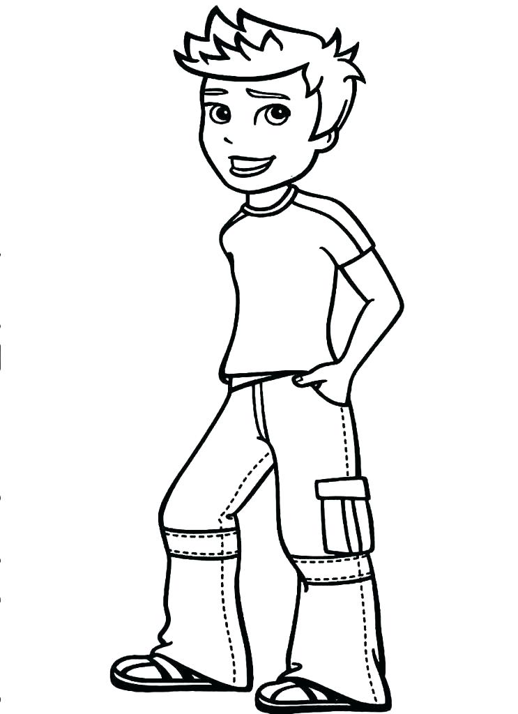 Cool Teenager Boy Coloring Page
