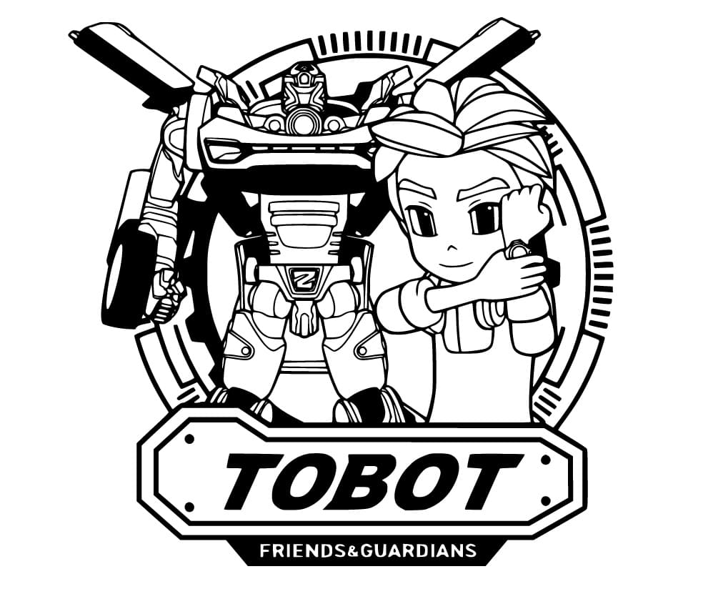 Cool Tobot Coloring Page