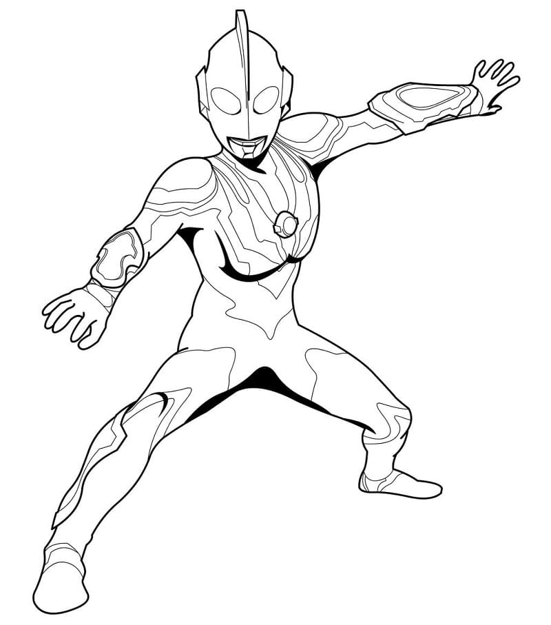 Cool Ultraman Coloring Page