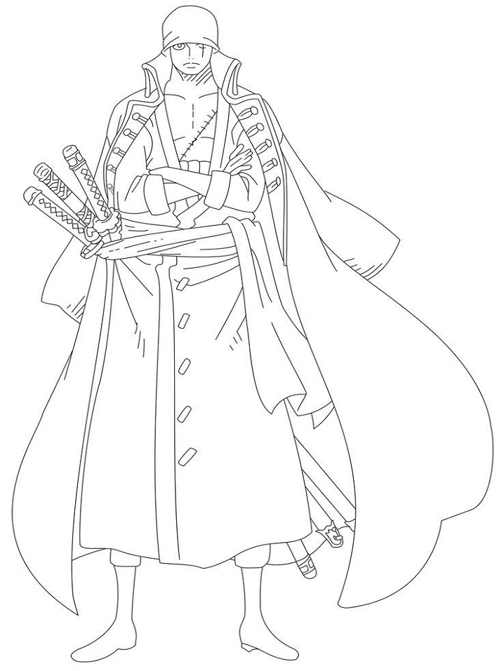 Cool Zoro Coloring Page
