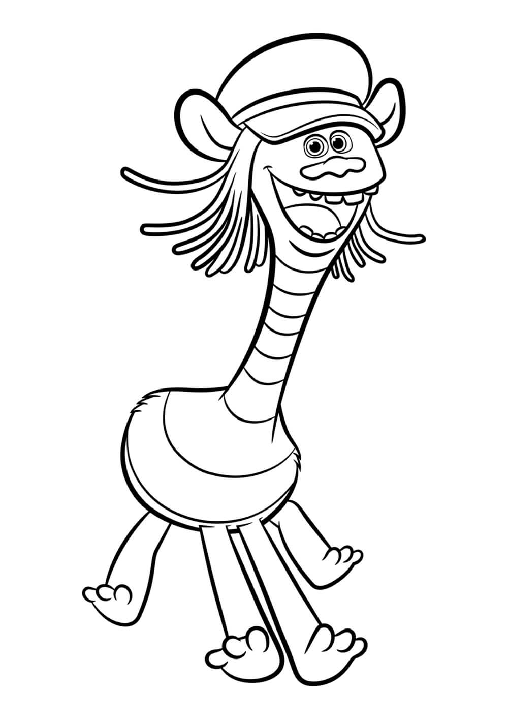 Cooper Trolls Coloring Page