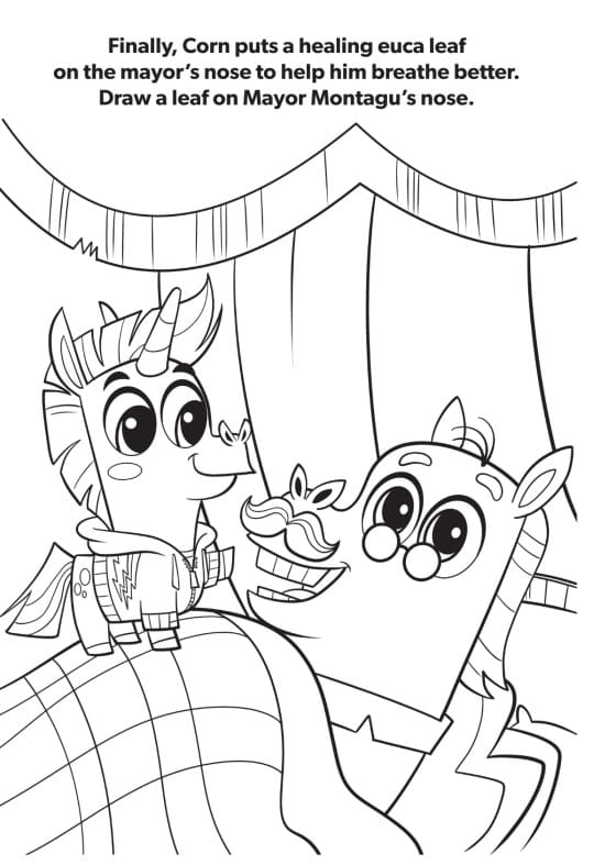 Corn and Peg 1 Coloring Page