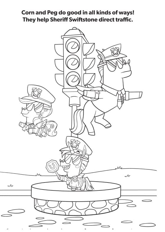 Corn and Peg 2 Coloring Page