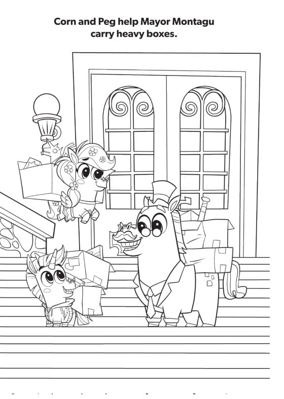 Corn and Peg 3 Coloring Page