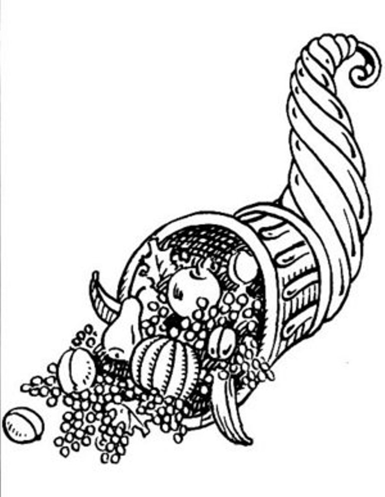 Cornucopia S For Kids Thanksgiving4f09 Coloring Page