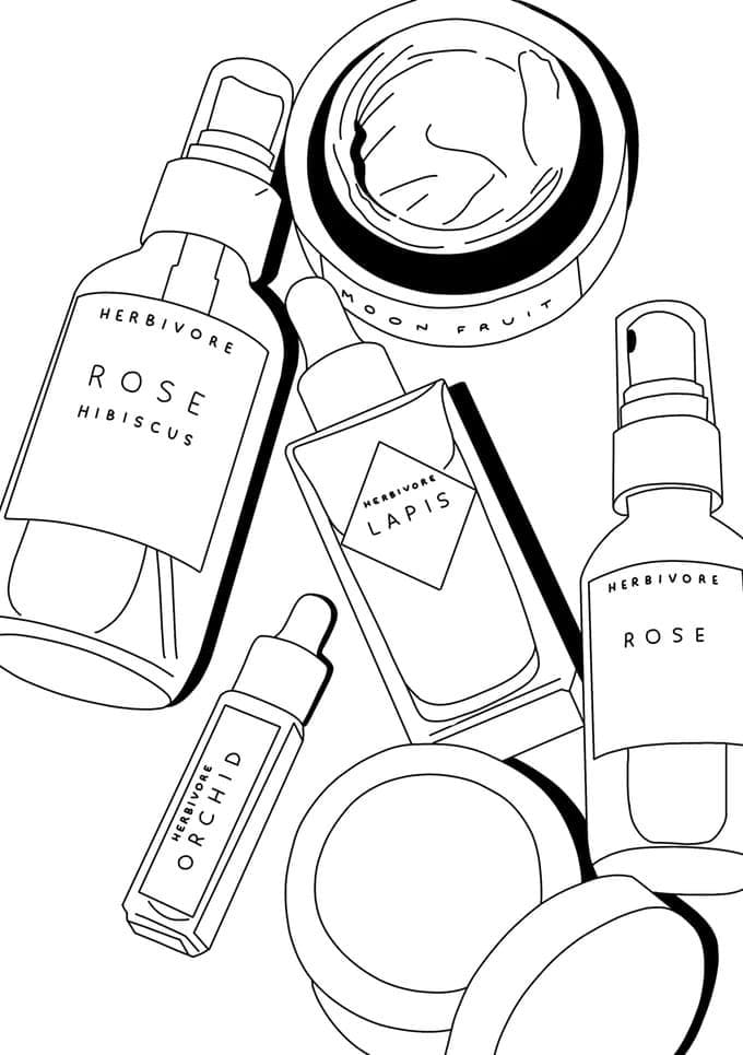 Cosmetics Coloring Page