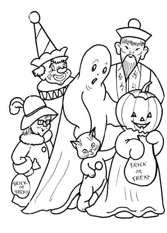 Costume Fun Halloween For Kids Coloring Page