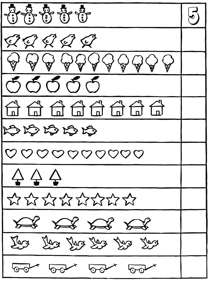 Count Kindergarten Math Worksheets