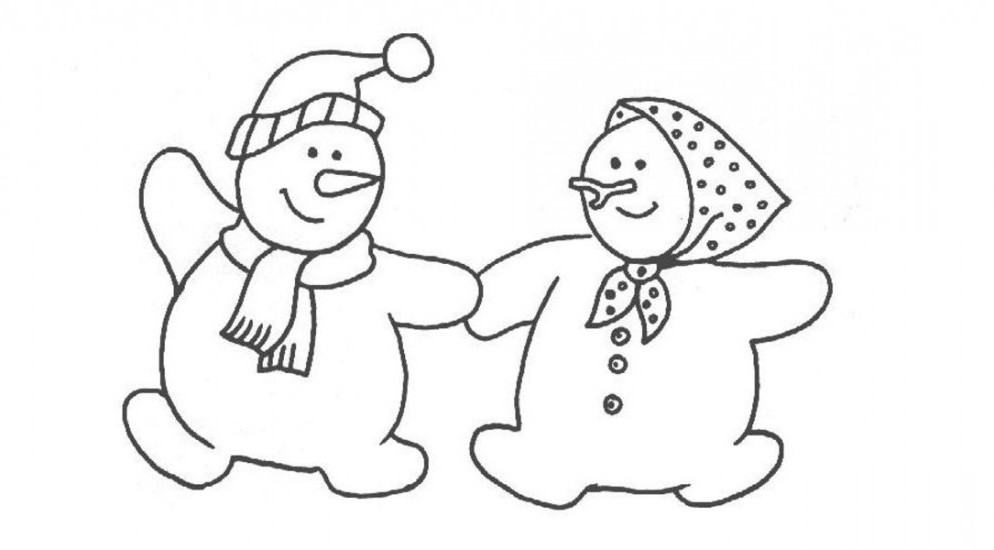 Couple Snowman For Kids