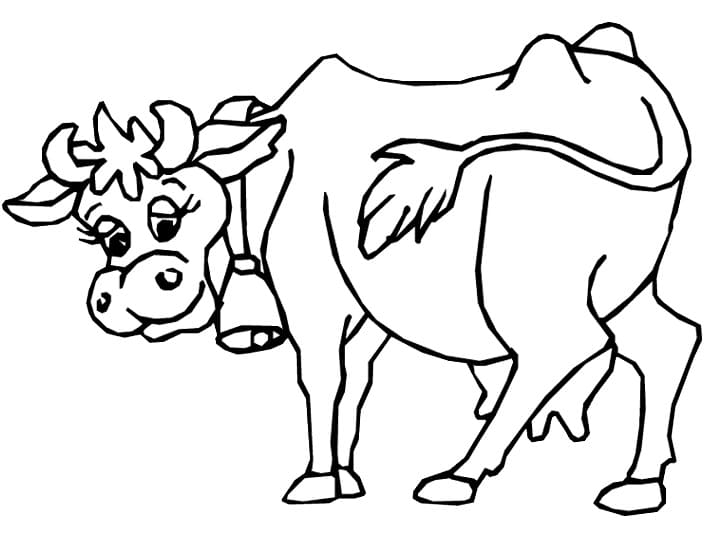 Cow 13 Coloring Page