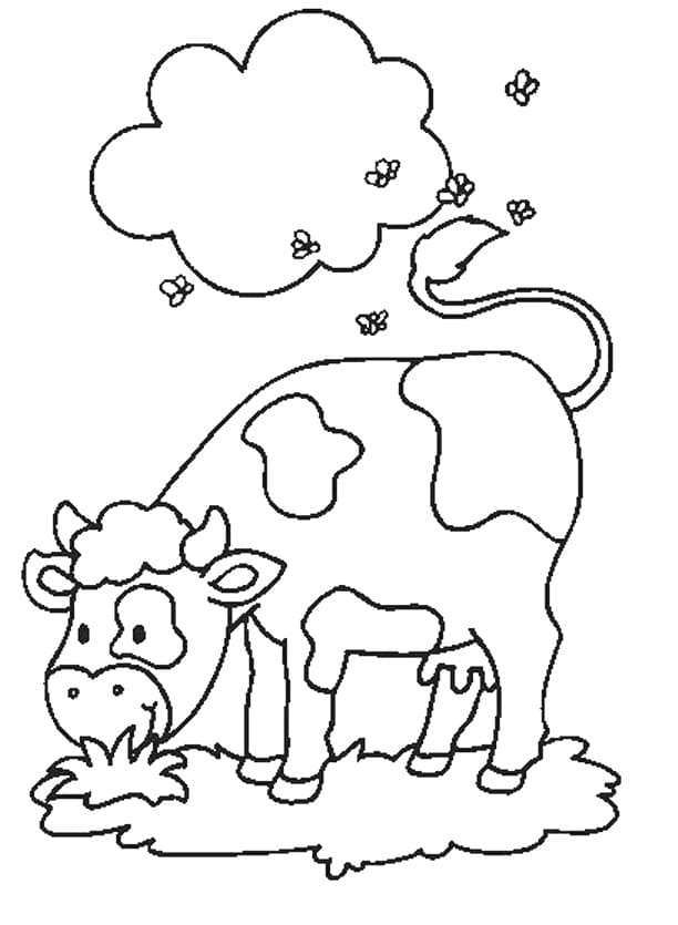 Cow 6 Coloring Page