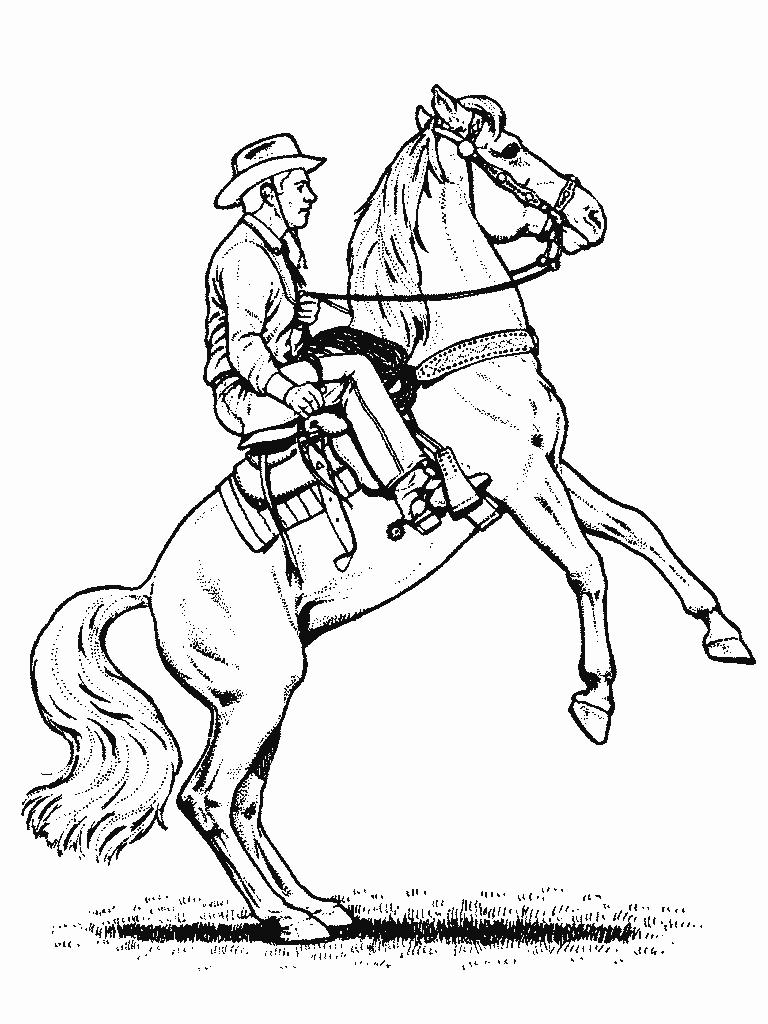 Cowboy Horse S Kidsba01 Coloring Page