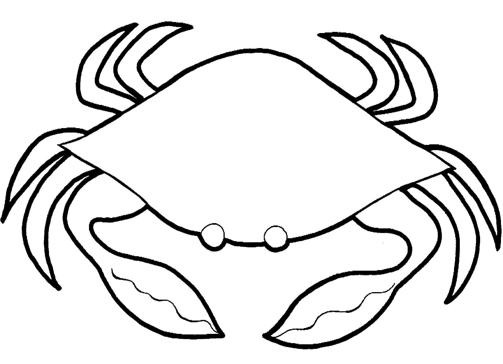Crab 1 Coloring Page