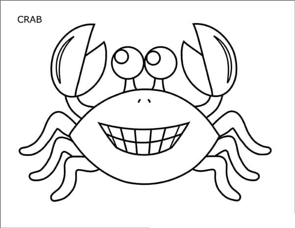 Crab 2 Coloring Page