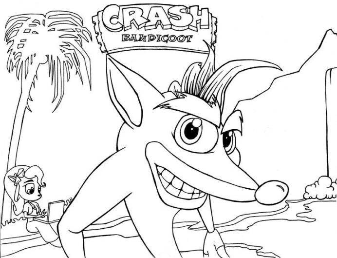 Crash Bandicoots Coloring Page