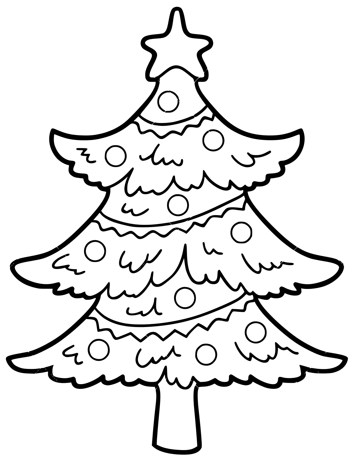 Creative Christmas Tree Coloring Page