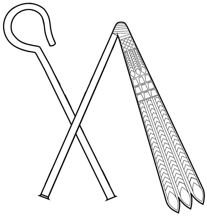 Crook And Flail Coloring Page