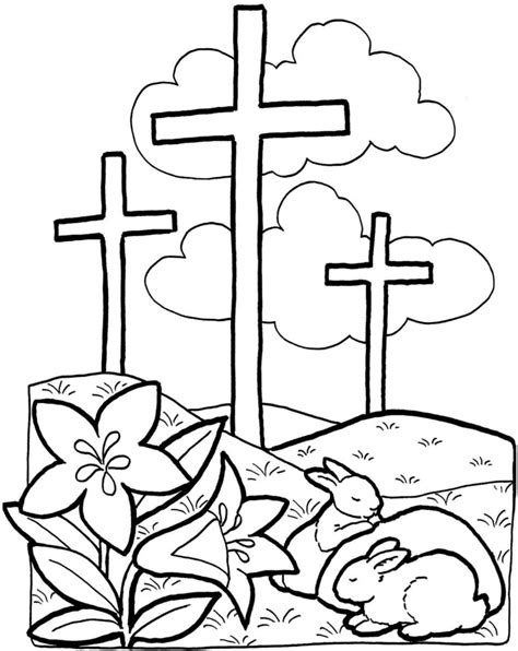 Crosses – Religious Easters Coloring Page