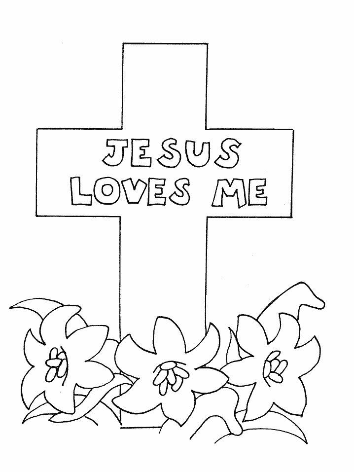 Crosss For Kids Coloring Page