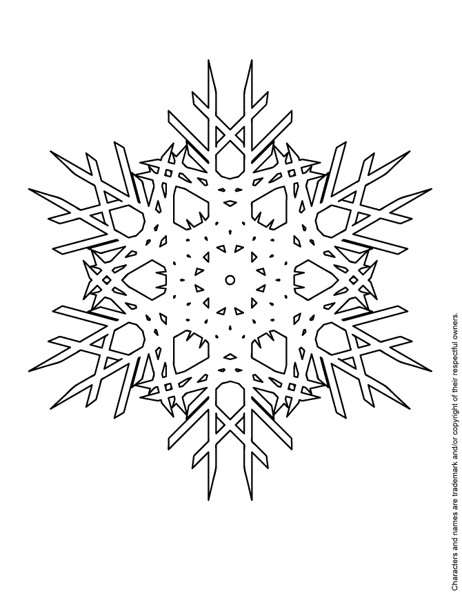Crystal Snowflake Coloring Page