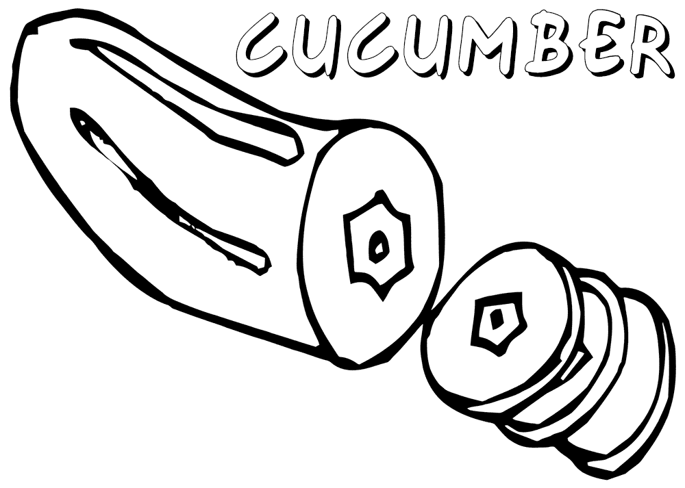 Cucumber 1 Coloring Page