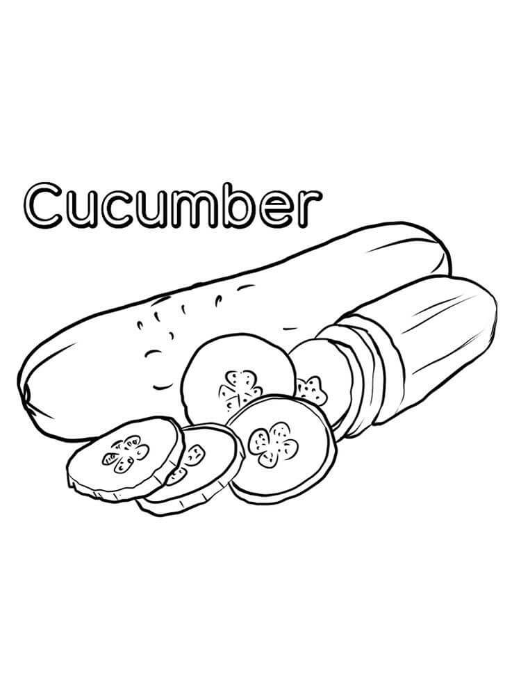 Cucumber 2 Coloring Page