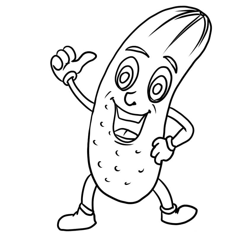 Cucumber 4 Coloring Page