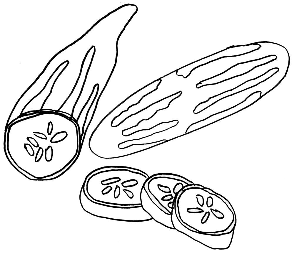 Cucumberss Coloring Page