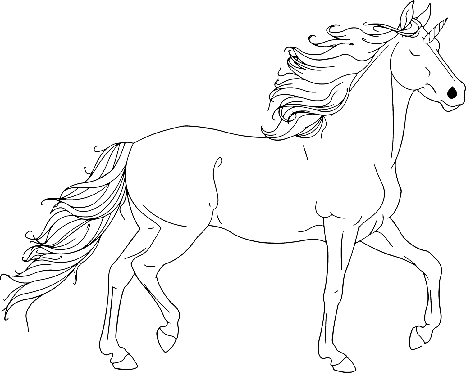 Cultivated Unicorn Coloring Page