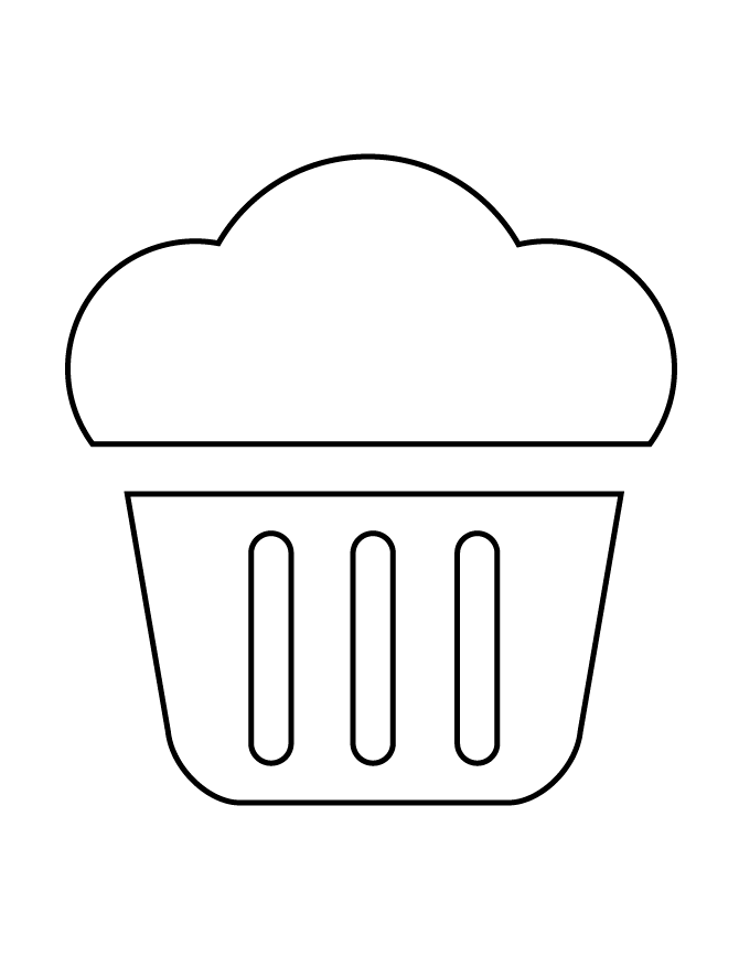 Cupcake Stencil 9