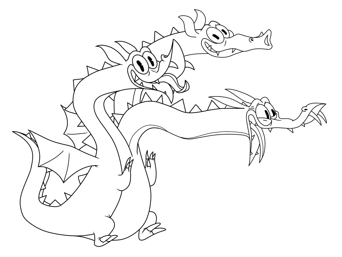 Cuphead Dragons Grim Matchstick Coloring Page