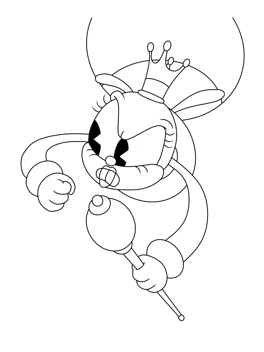 Cuphead Queen Coloring Page