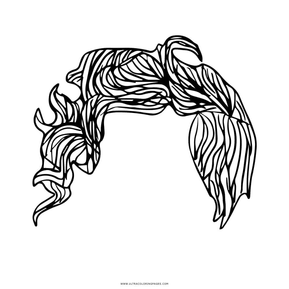 Curly Hair 1 Coloring Page