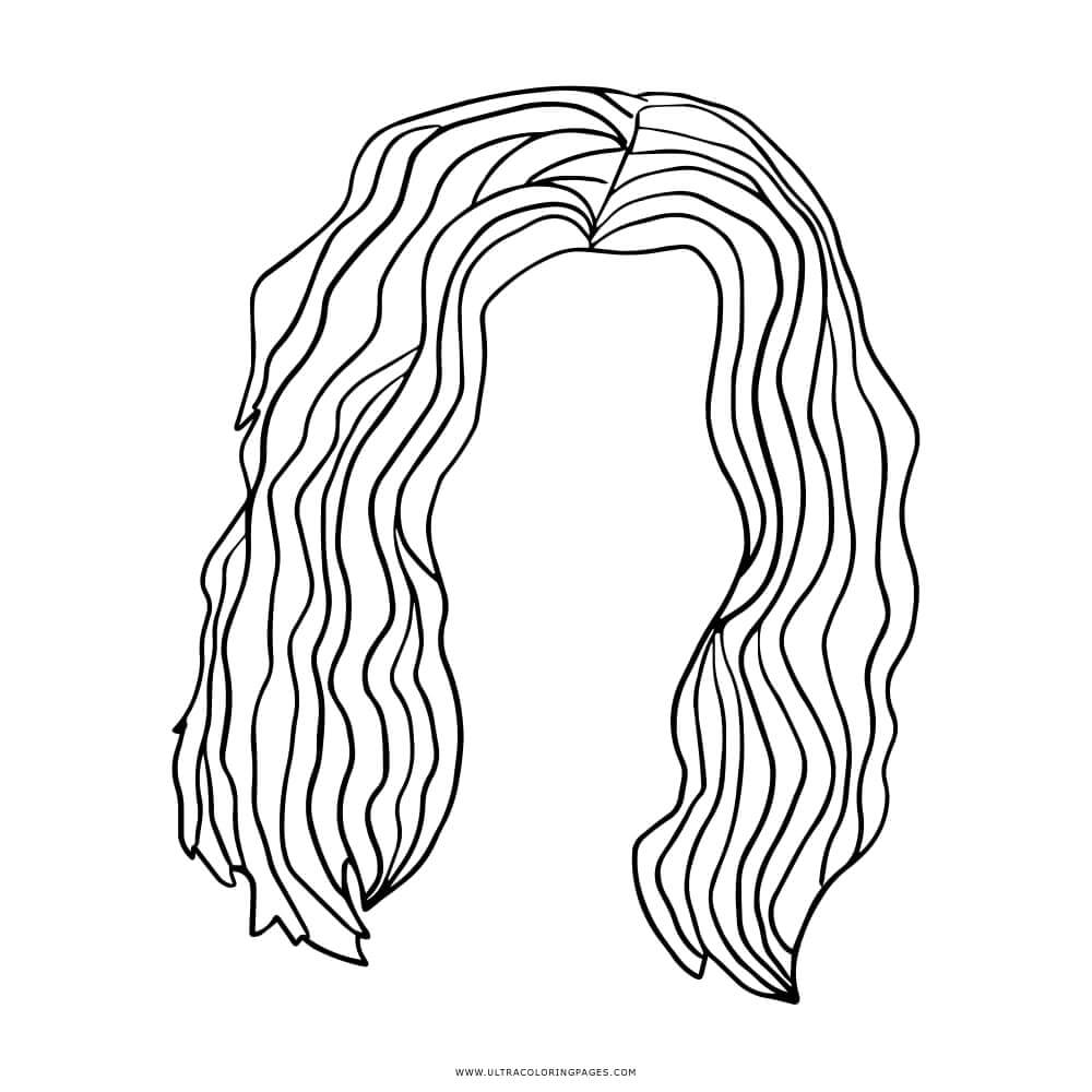 Curly Hair 3 Coloring Page