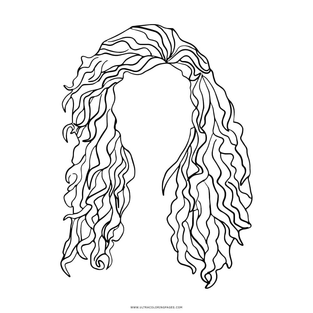 Curly Hair Coloring Page