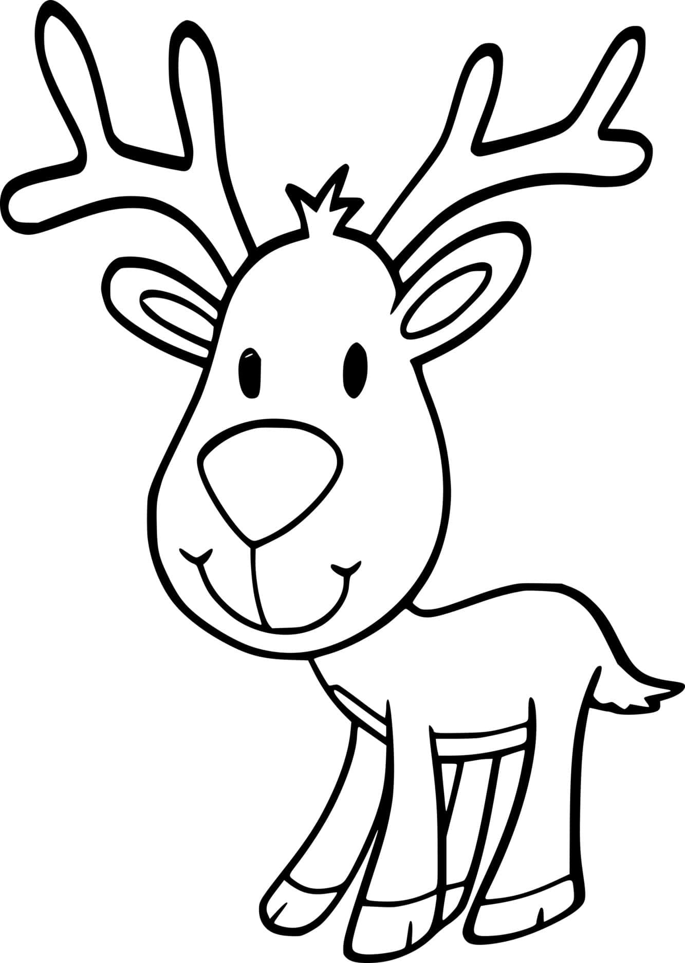 Cute Baby Whitetail Coloring Page