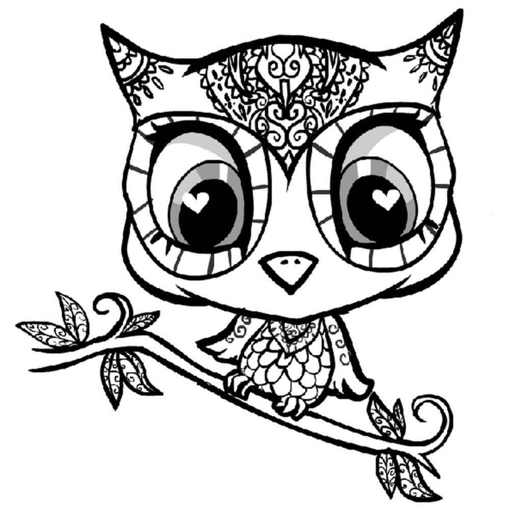Cute Bird For Girls Coloring Page