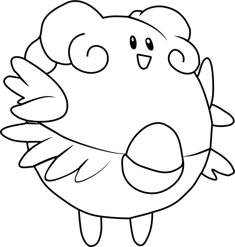 Cute Blissey Pokemon Coloring Page