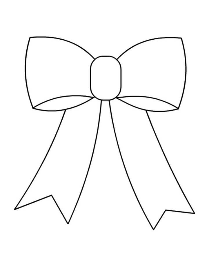 Cute Bow Coloring Page