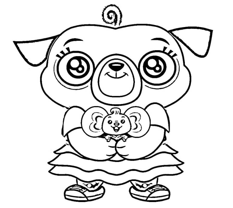 Cute Chip and Potato Coloring Page