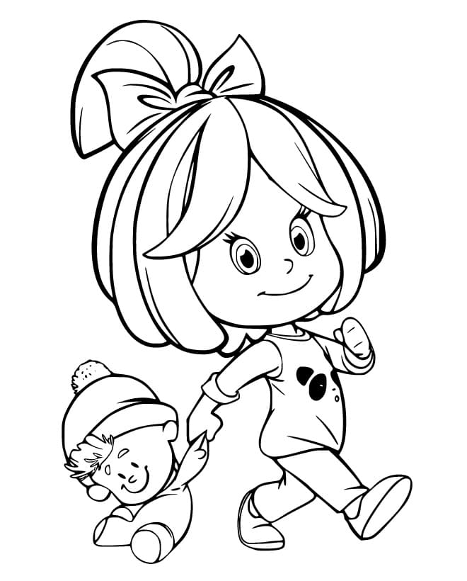 Cute Cleo from Cleo and Cuquin Coloring Page