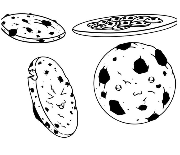 Cute Cookies Coloring Page