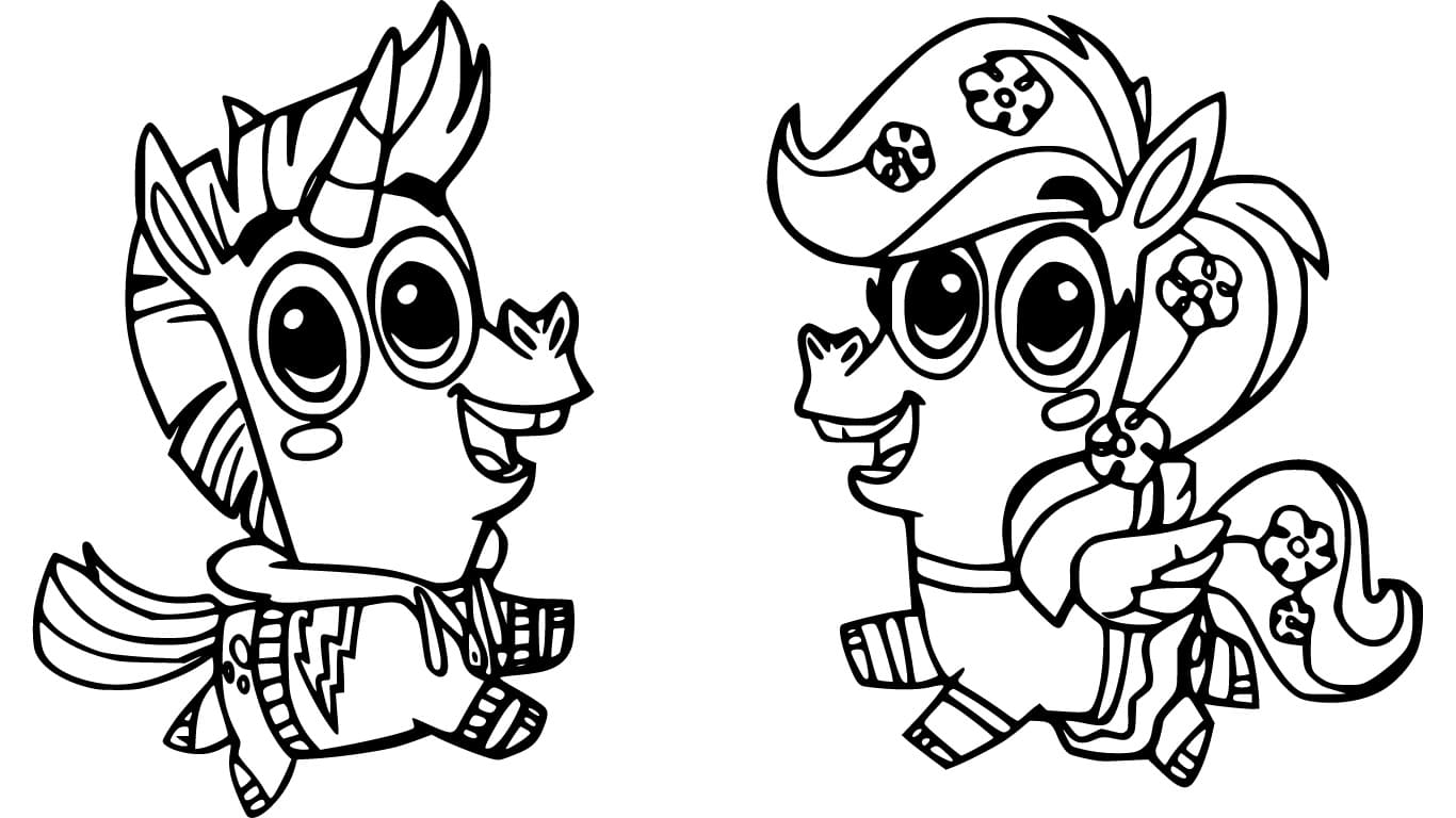Cute Corn and Peg Coloring Page