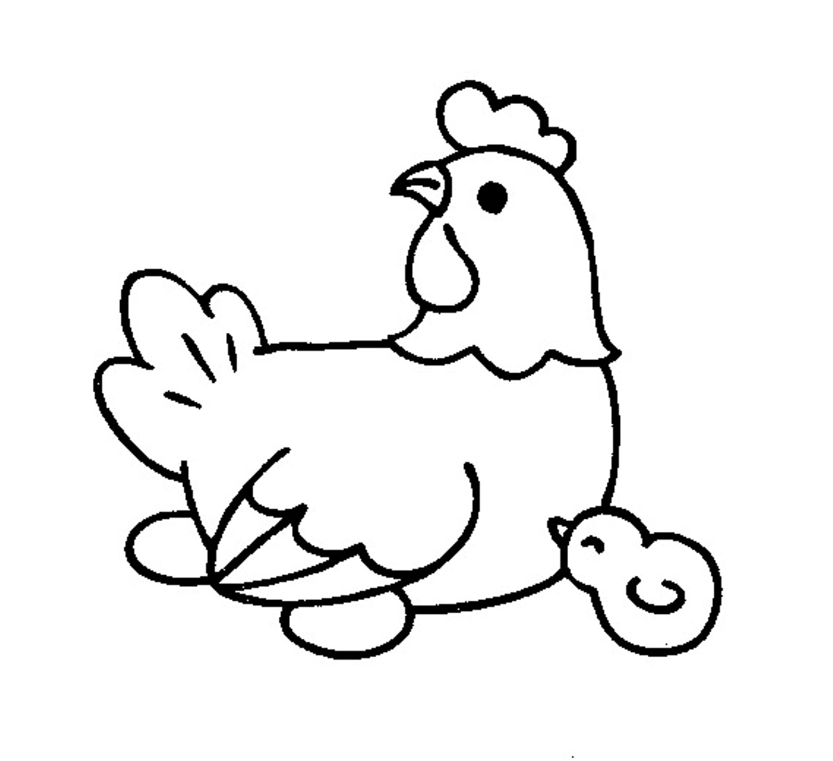 Cute Farm Animal S A Hen And Chick18d37 Coloring Page