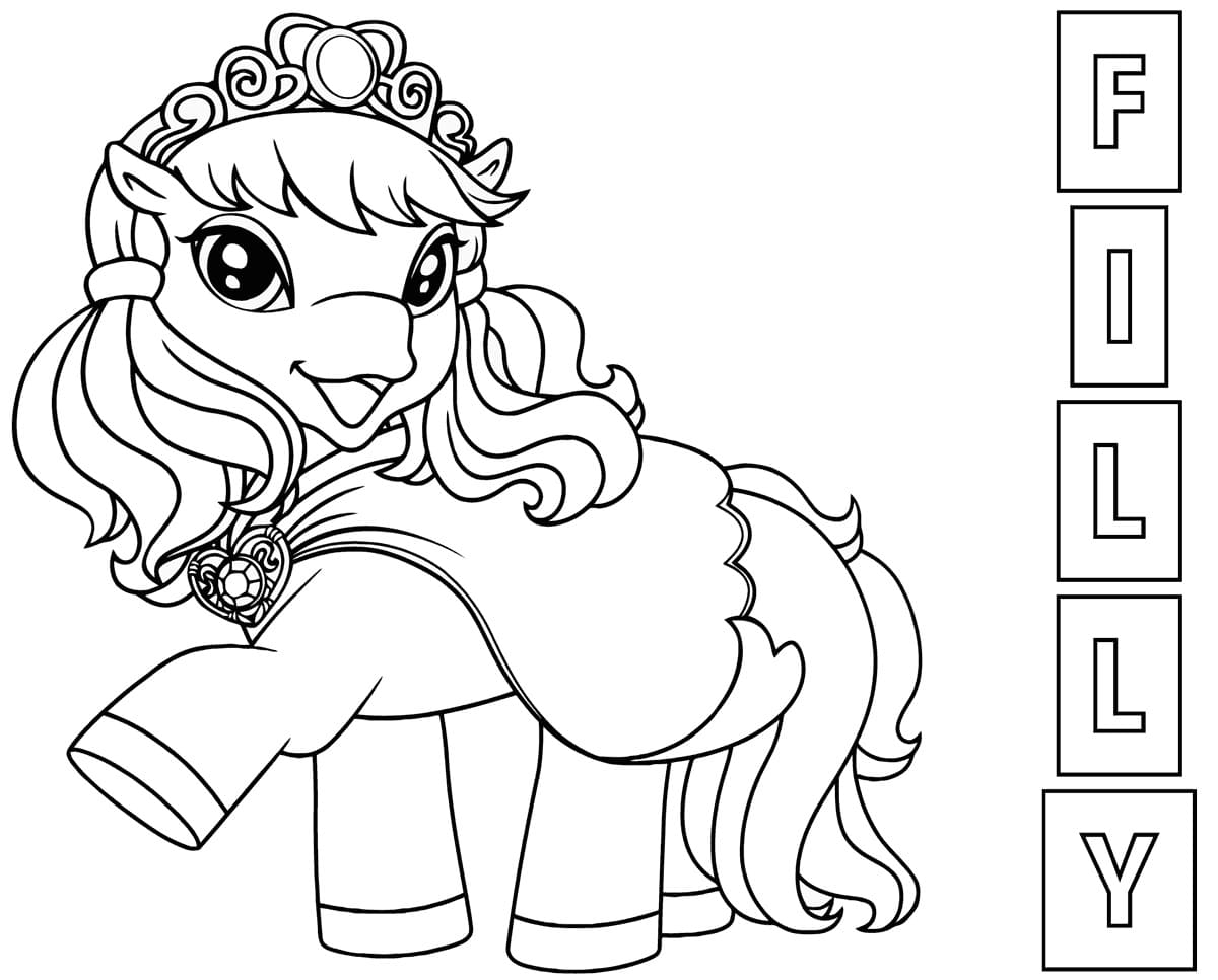 Cute Filly Funtasia Coloring Page