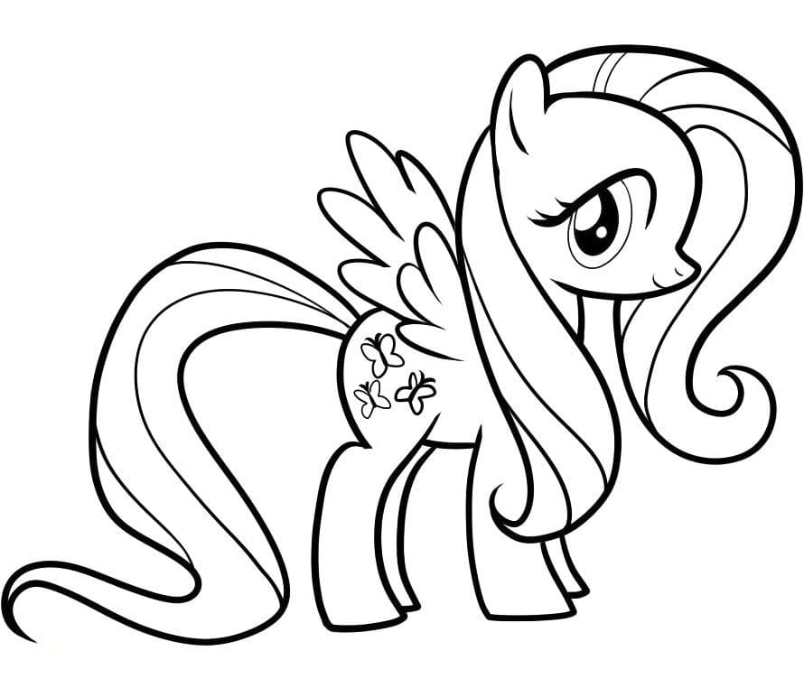 Cute Fluttershy Coloring Page