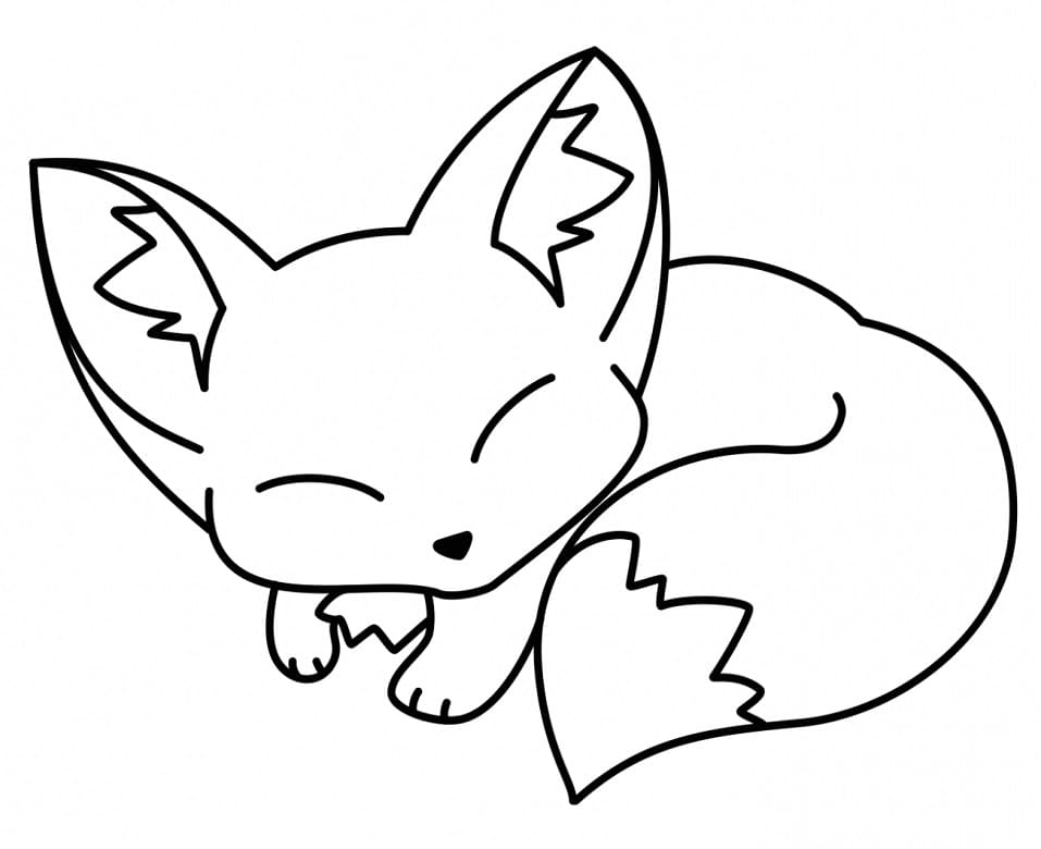 Cute Fox Sleeping